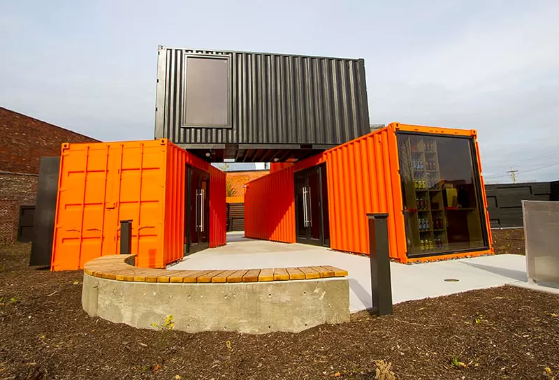 Luxury flat pack container house